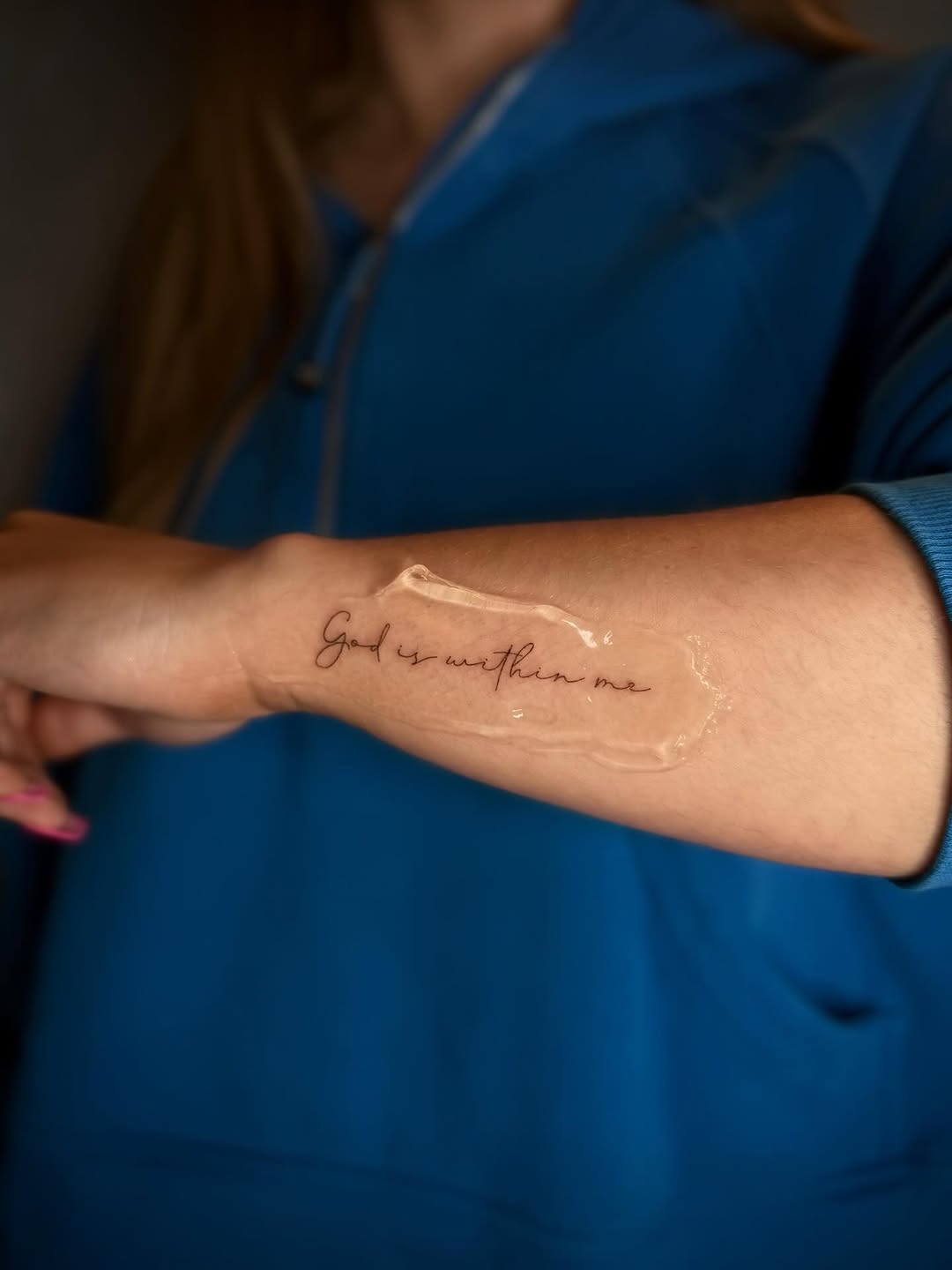 Tattoo by @inksbys — lettering_script, fine_line