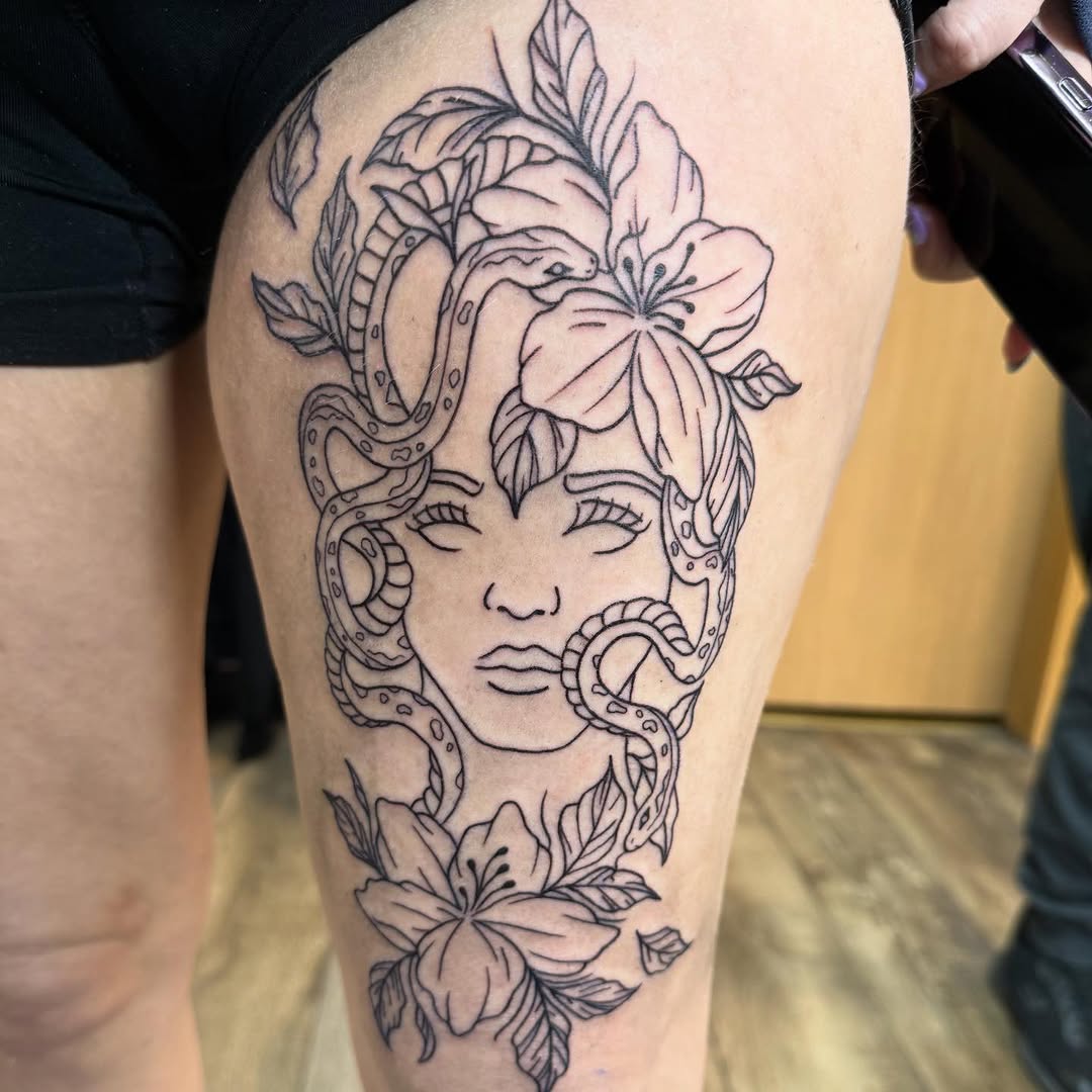 Tattoo by @hunterbeyertattoos — illustrative, blackwork