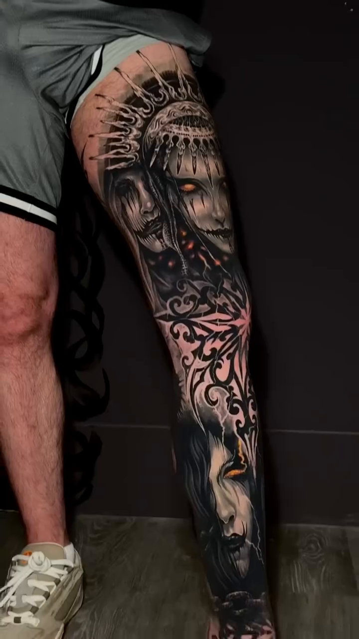 Tattoo by @sk.tattoo._ — dark_realism, black_and_grey