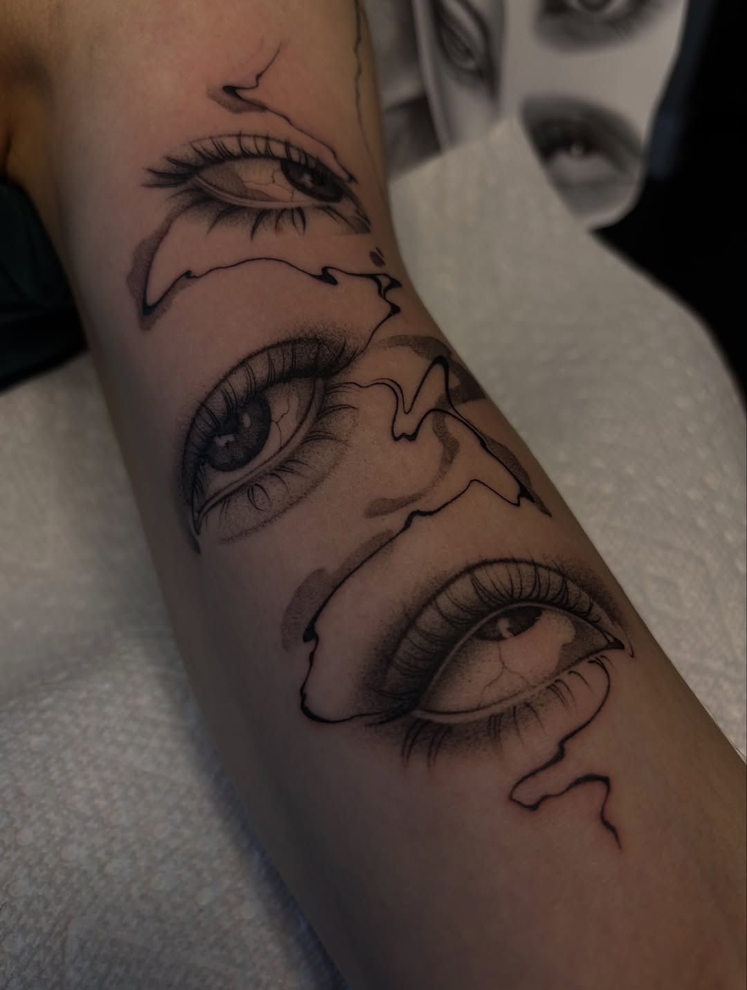 Tattoo by @tattoosbymeach — fine_line, black_and_grey