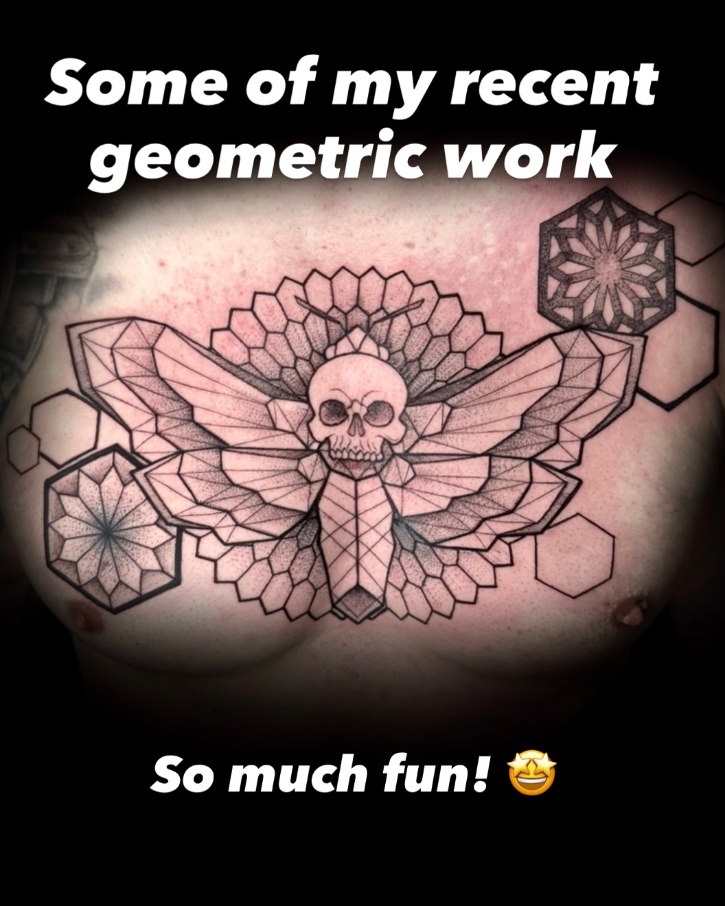 Tattoo by @karrissastitttattoos — geometric, dotwork
