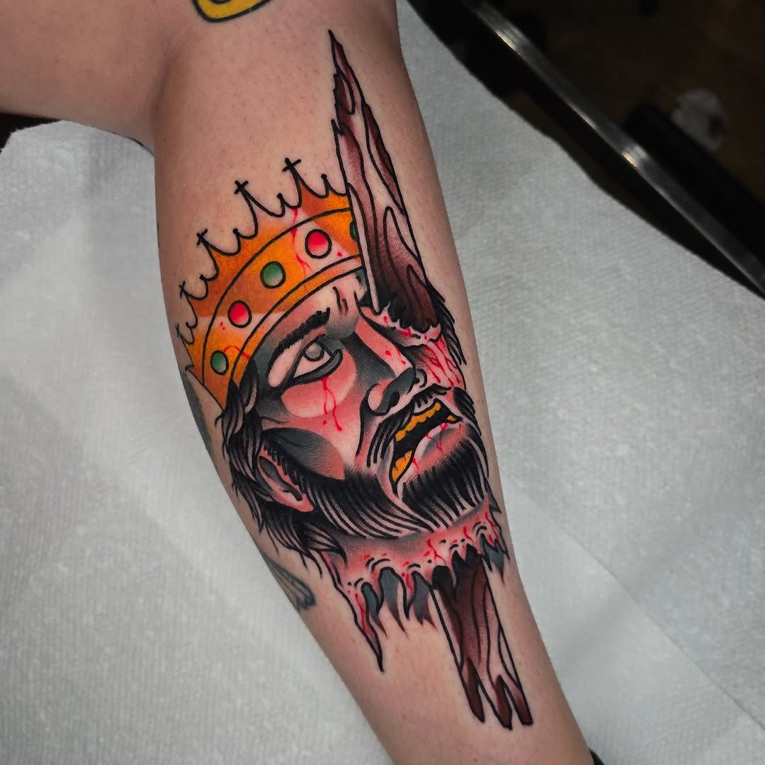 Tattoo by @justin_tattoos — american_traditional, illustrative