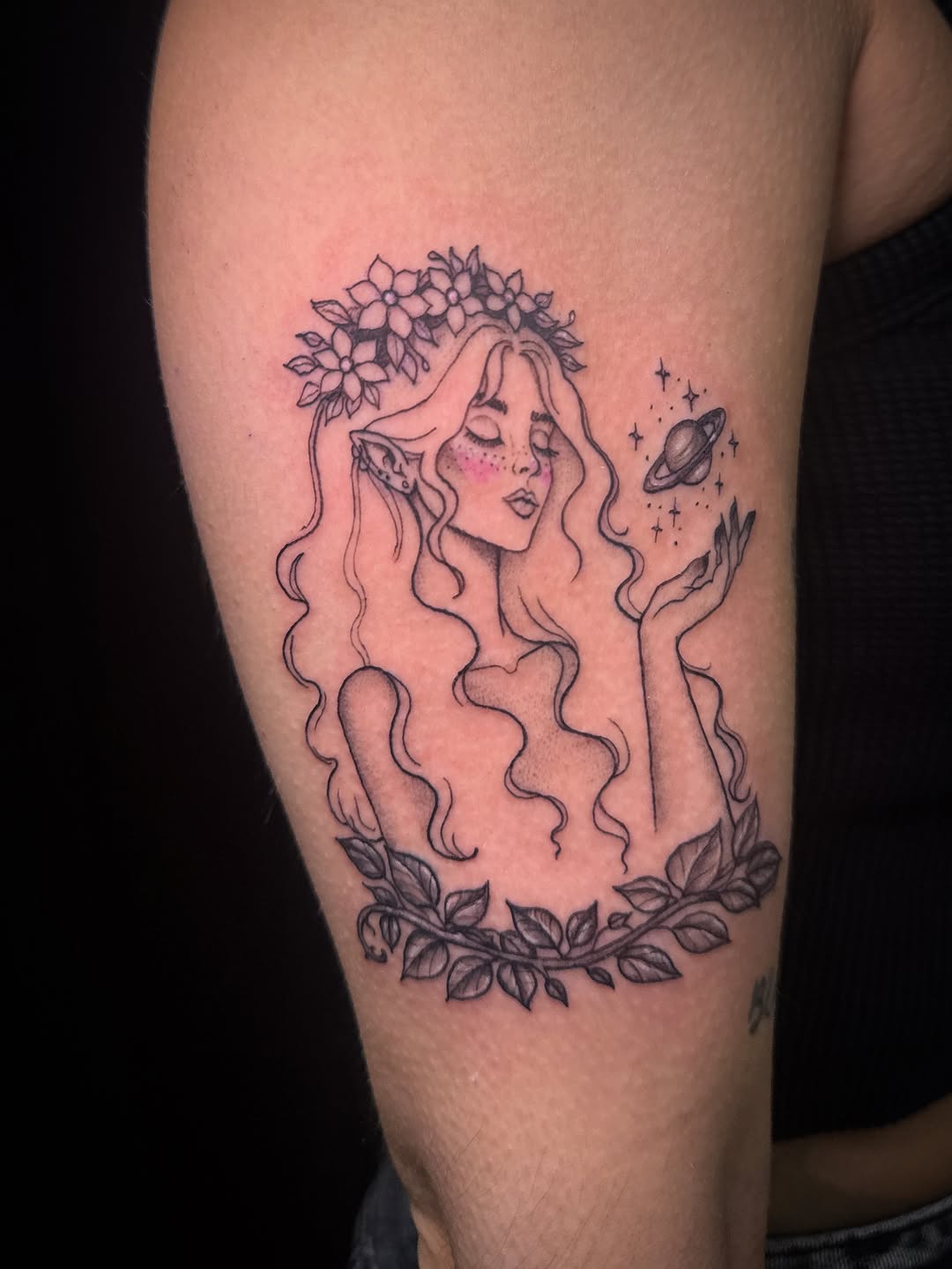 Tattoo by @prrtykitty.ink — fine_line, illustrative