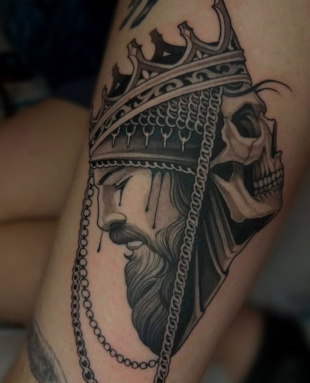 Tattoo by @madelart_ — black_and_grey, realism
