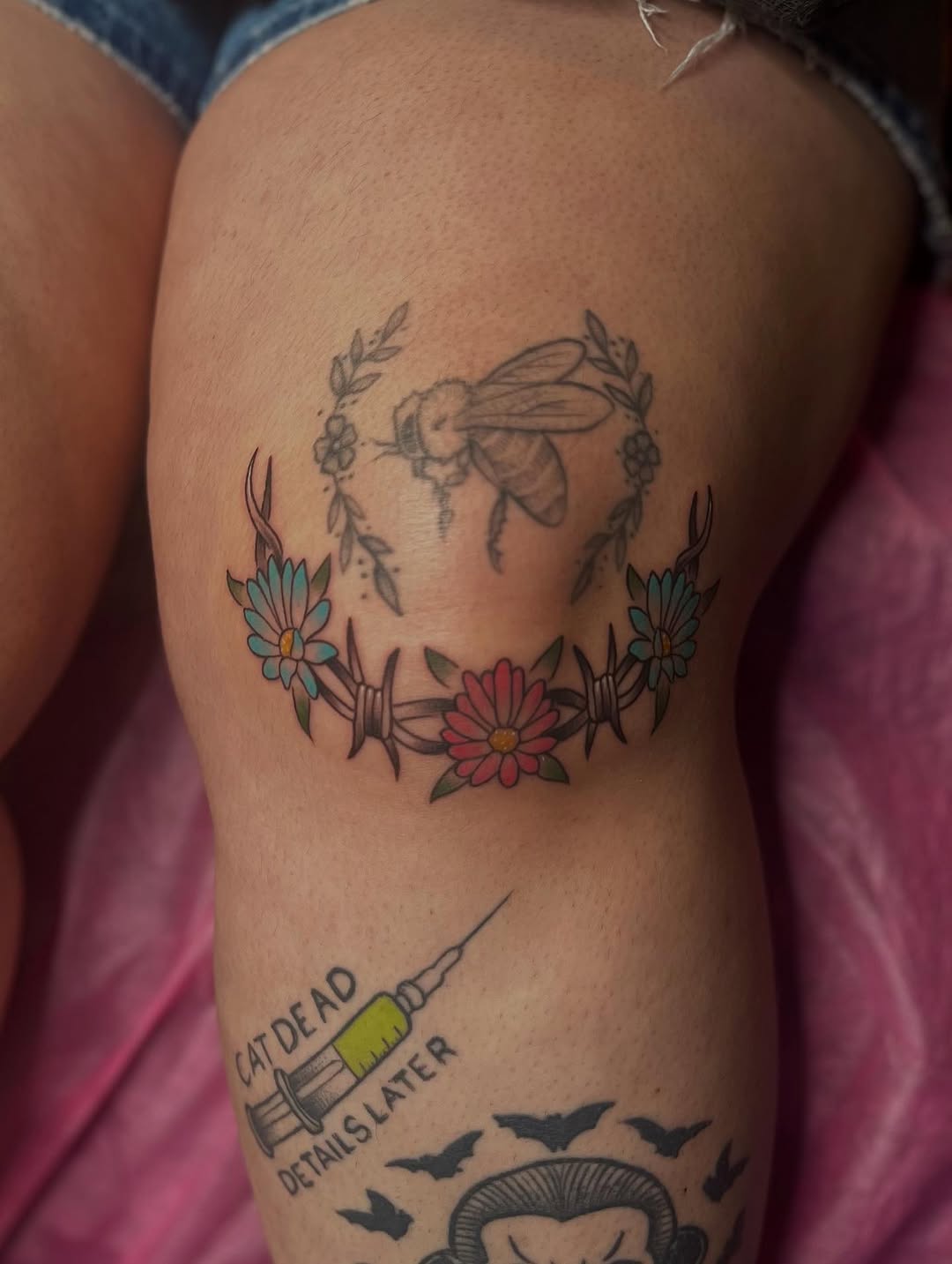 Tattoo by @lovebugtattoos โ illustrative, lettering_script
