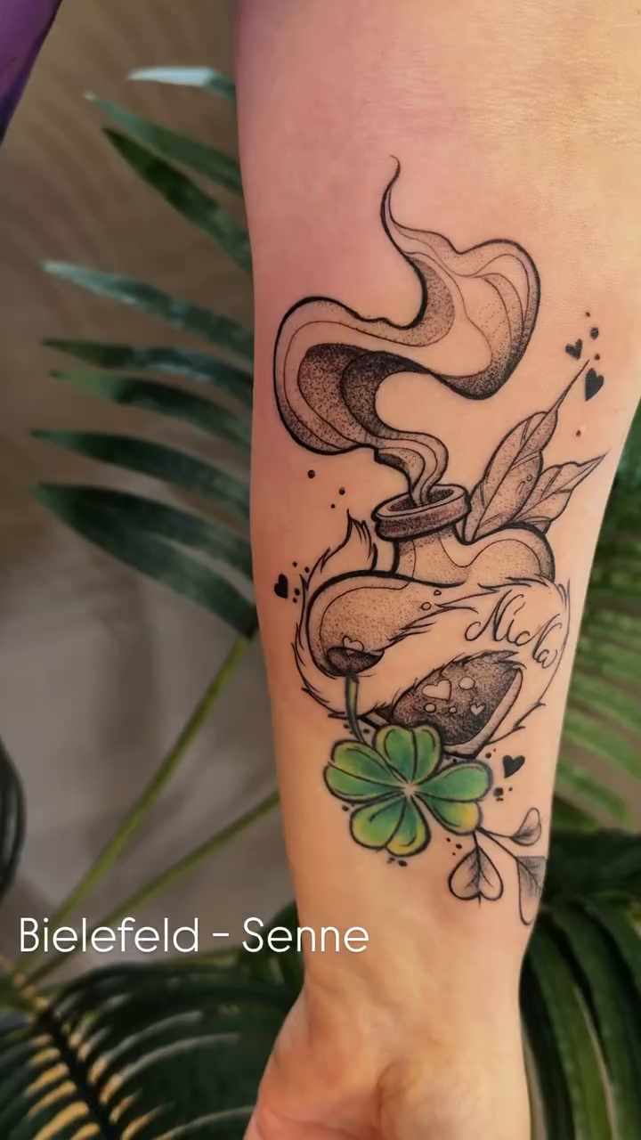Tattoo by @koerper_stahl_tattoo — illustrative, black_and_grey
