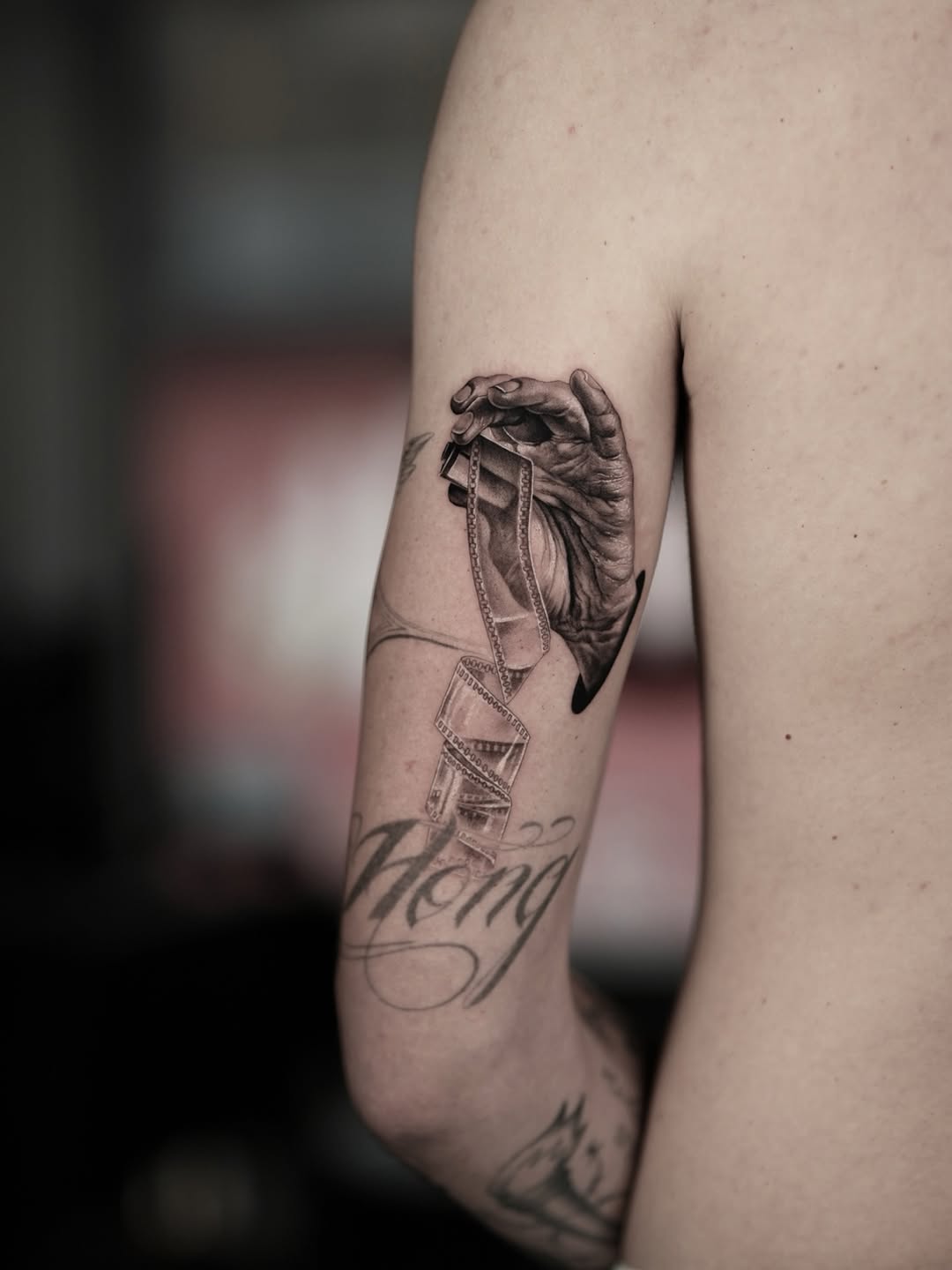 Tattoo by @zinktattoozac — realism, black_and_grey