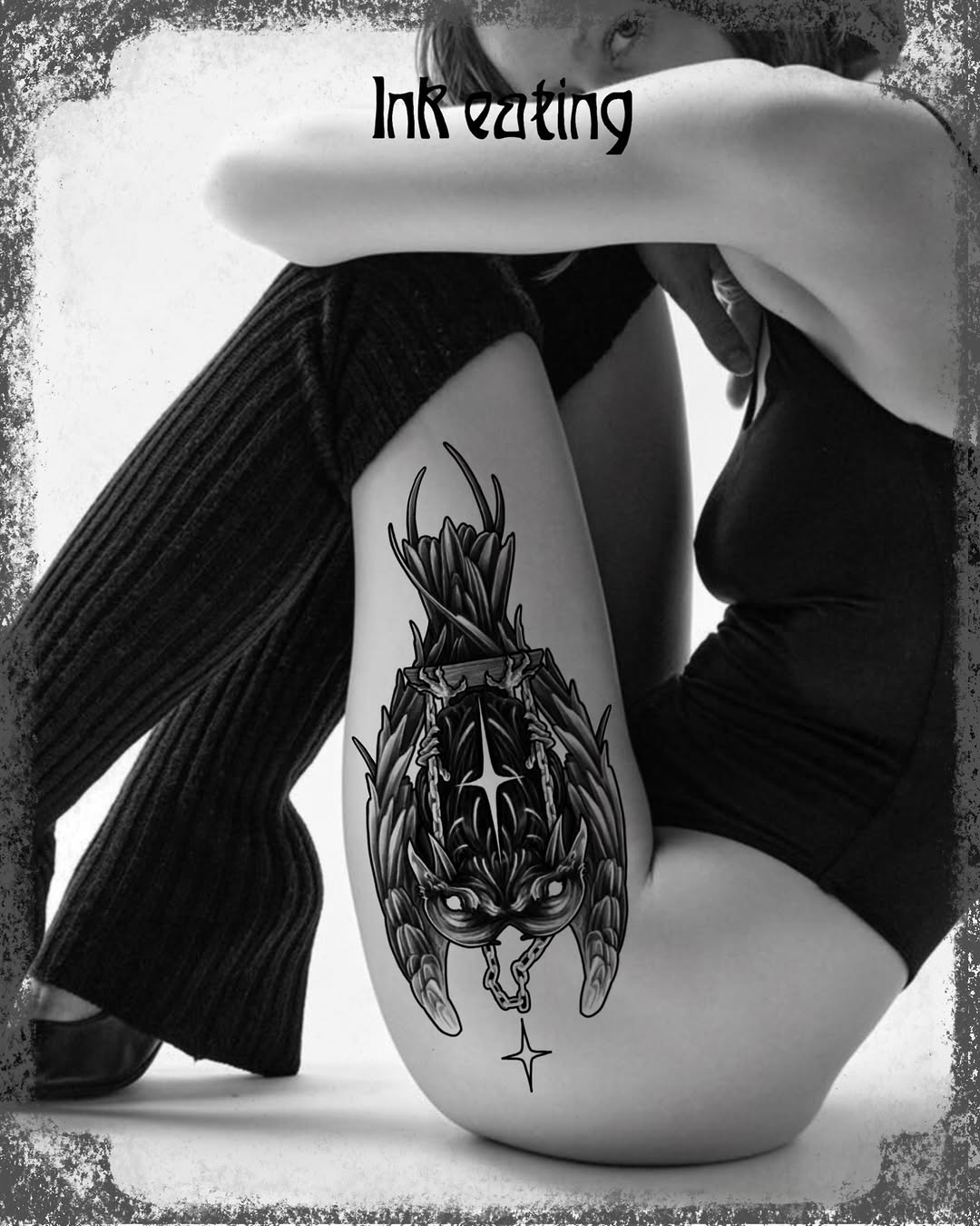 Tattoo by @ink_eating — dark_realism, blackwork