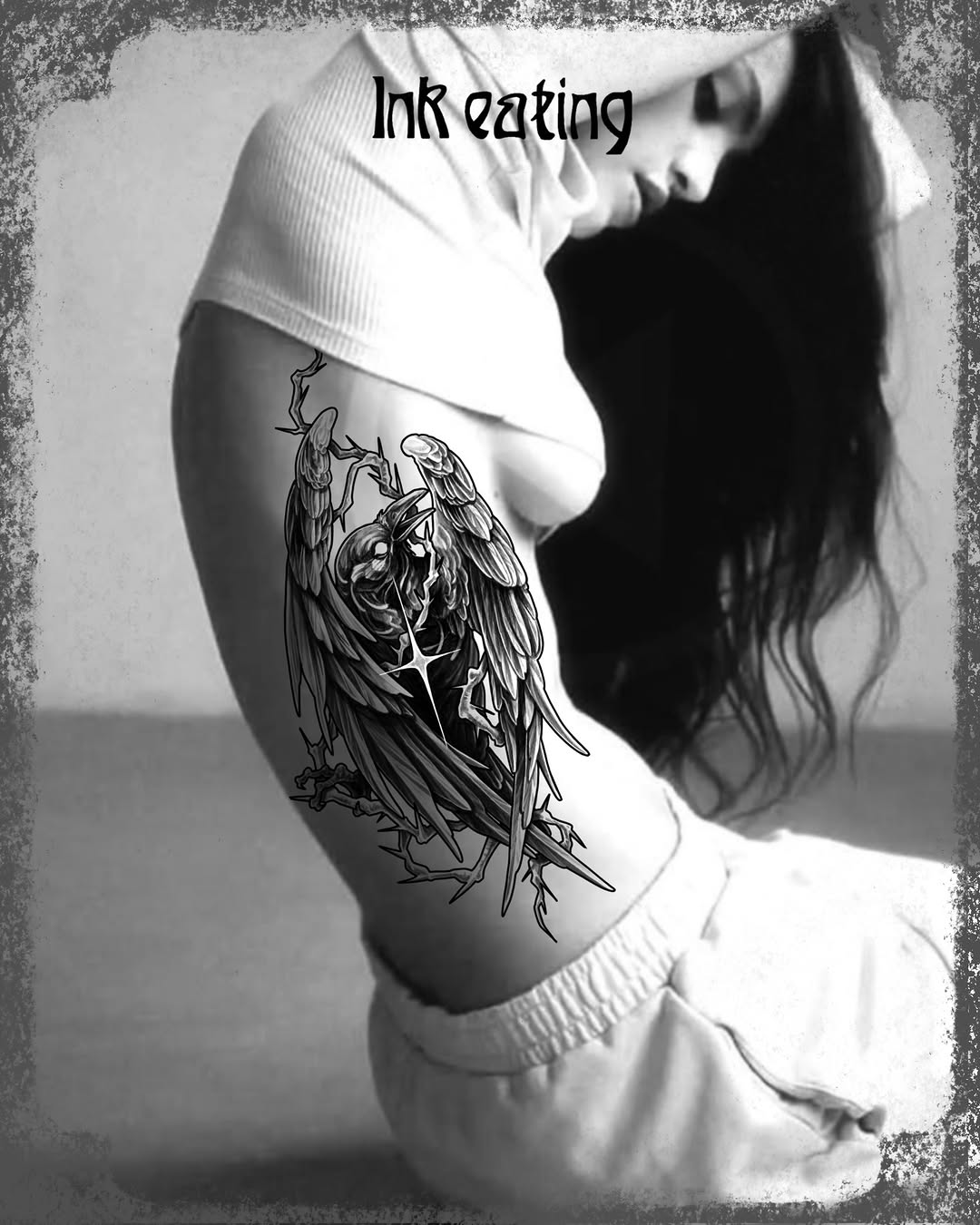 Tattoo by @ink_eating — dark_realism, blackwork