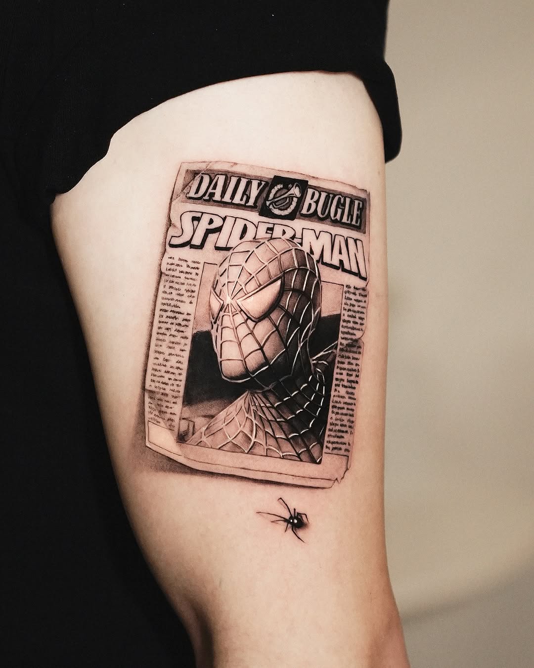 Tattoo by @kidneedle_tattoo β realism, black_and_grey