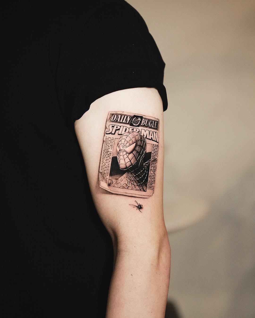 Tattoo by @kidneedle_tattoo β realism, black_and_grey