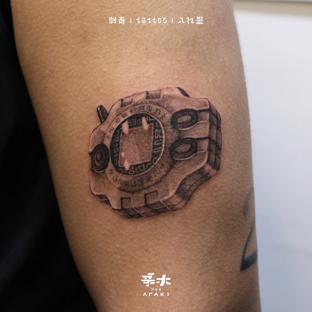 Tattoo by @araki_tattoo — realism, black_and_grey