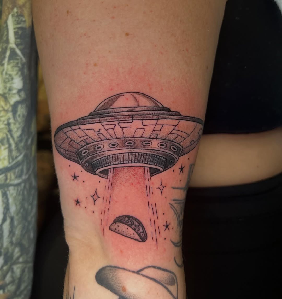 Tattoo by @mctatty — illustrative, black_and_grey