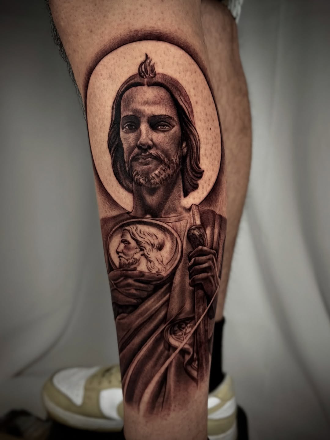 Tattoo by @drew_romero_tattoos โ realism, black_and_grey