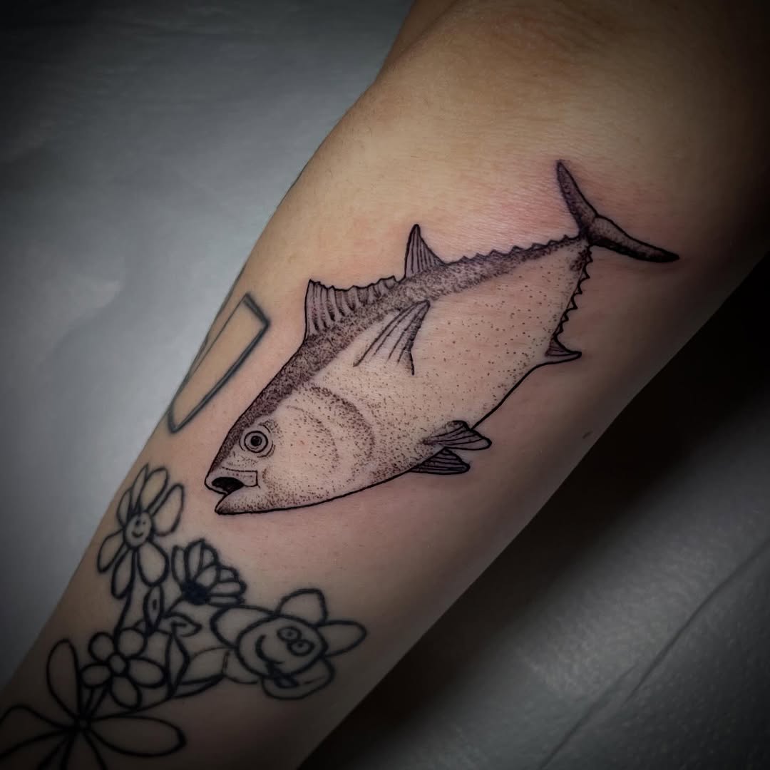 Tattoo by @tyler.shults โ realism, dotwork