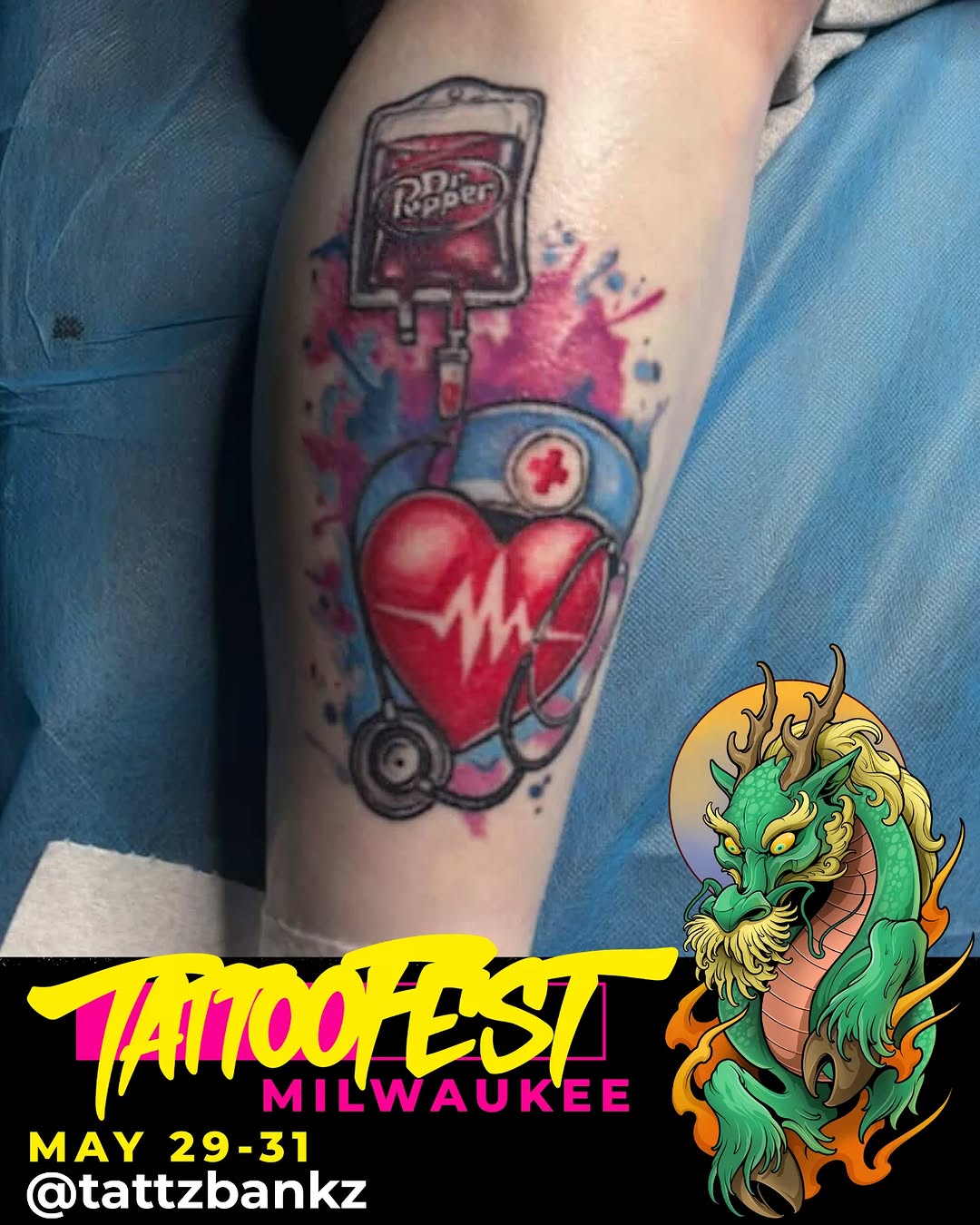 Tattoo by @tattzbankz — new_school, watercolor