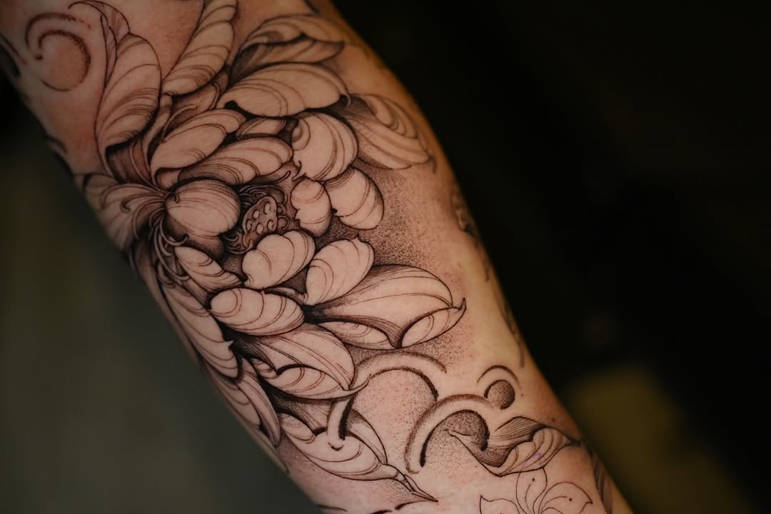 Tattoo by @evian_tat โ japanese_irezumi, black_and_grey