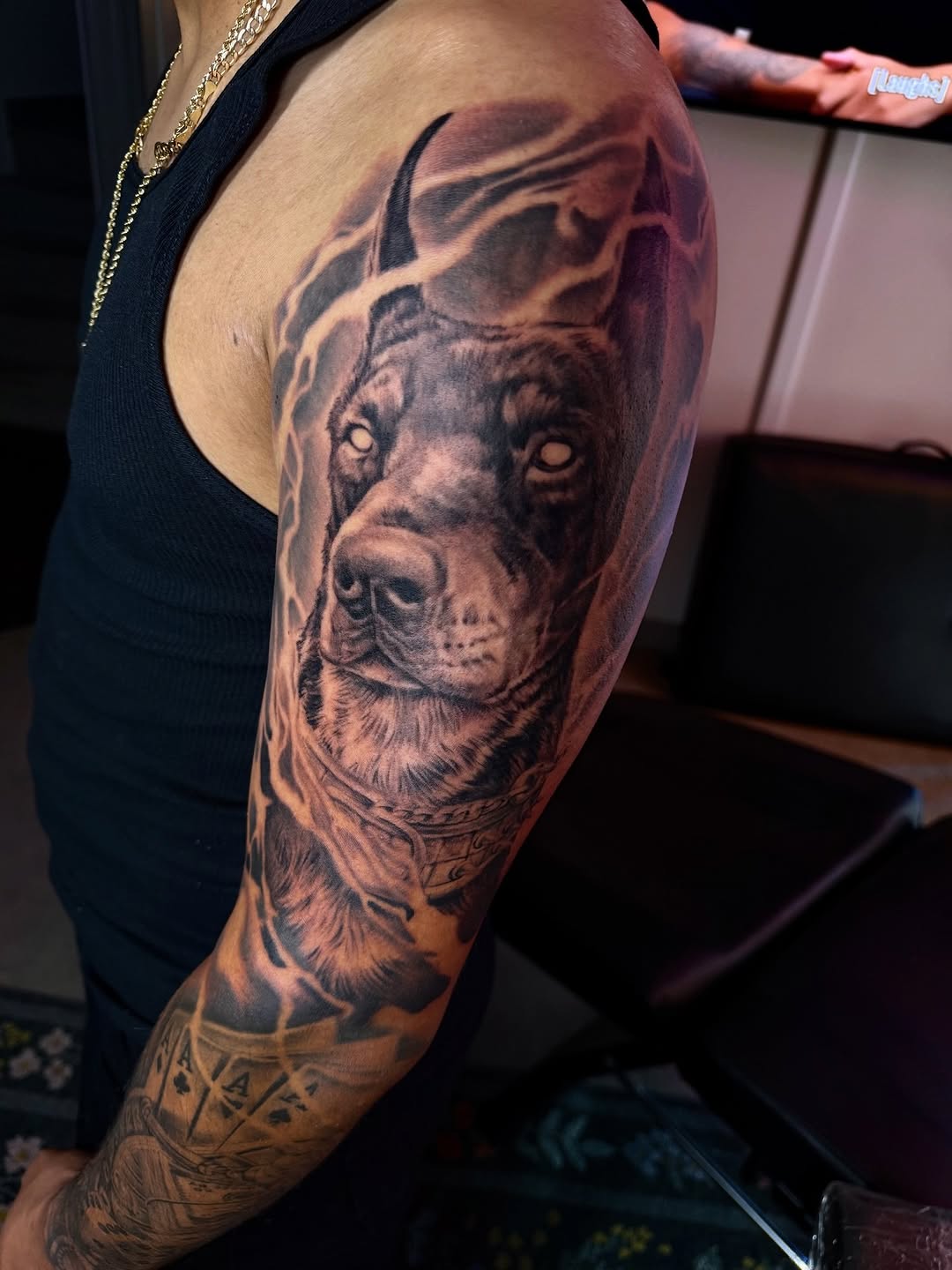 Tattoo by @jevonglascotattoos — realism, black_and_grey
