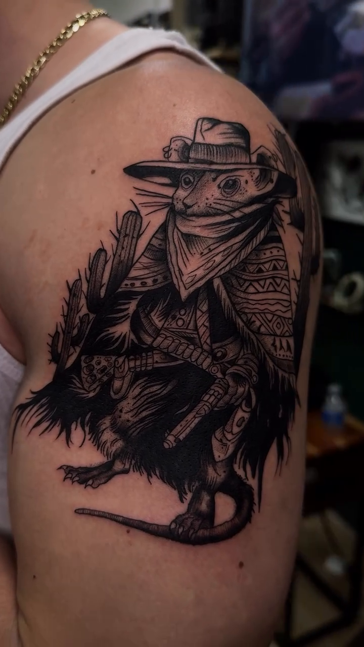 Tattoo by @tattooboston — black_and_grey