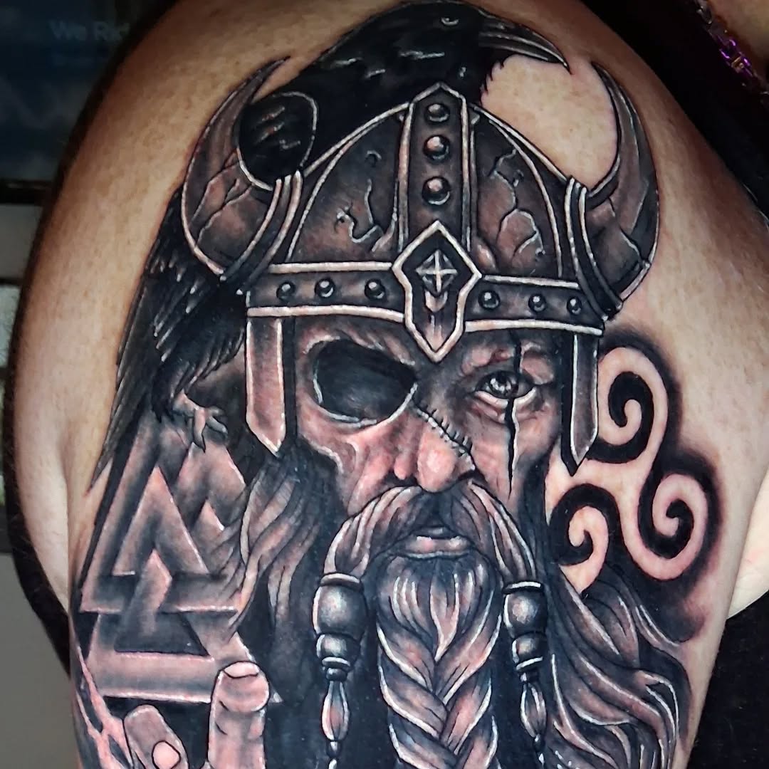 Tattoo by @tattoodaveatlivingcanvastattoo — black_and_grey, realism