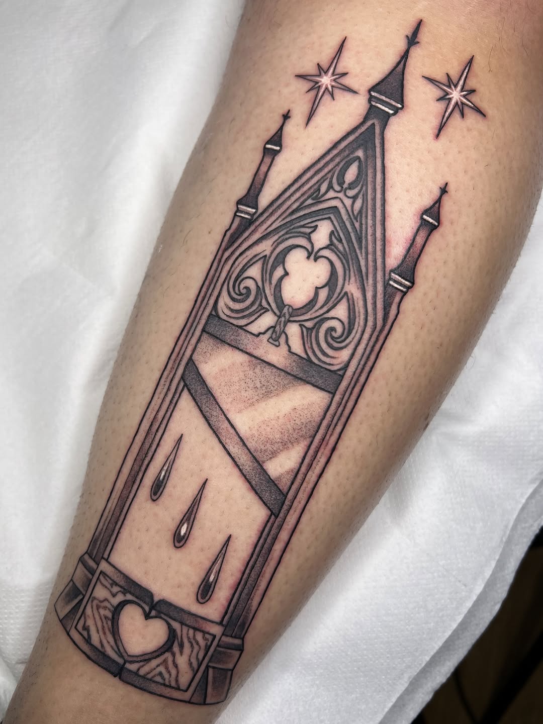 Tattoo by @courtneylloydtattoos — black_and_grey, dark_realism