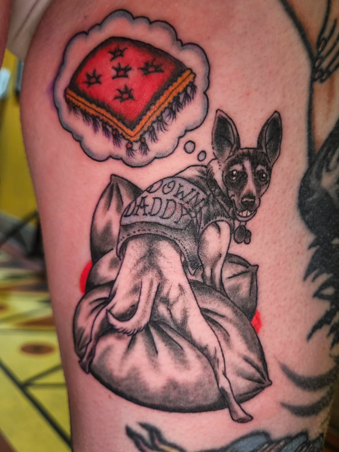 Tattoo by @owenmillertattoo — black_and_grey, new_school