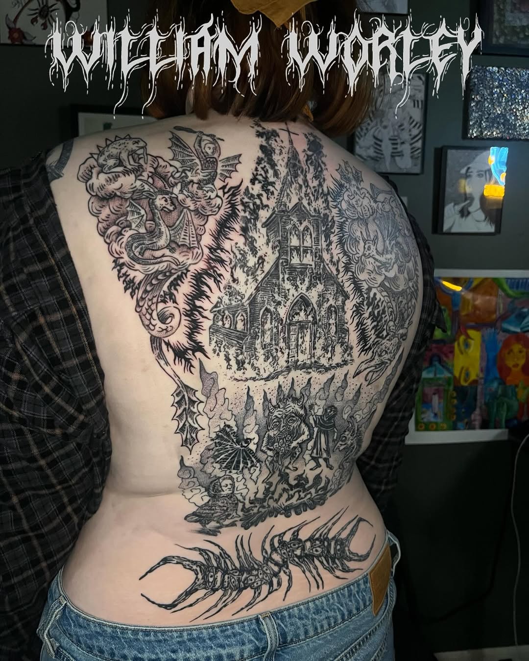 Tattoo by @worleytattoos — black_and_grey, dark_realism