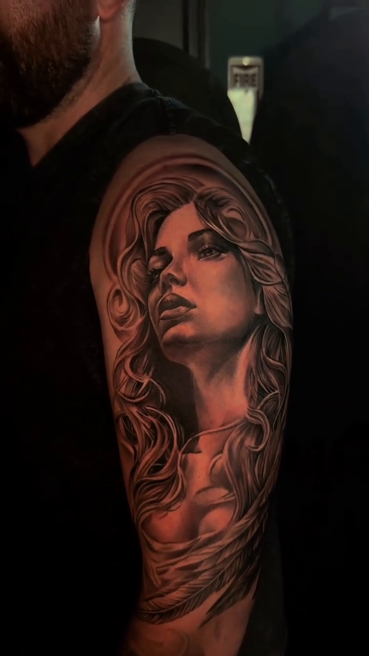 Tattoo by @tinatattooz โ black_and_grey, realism