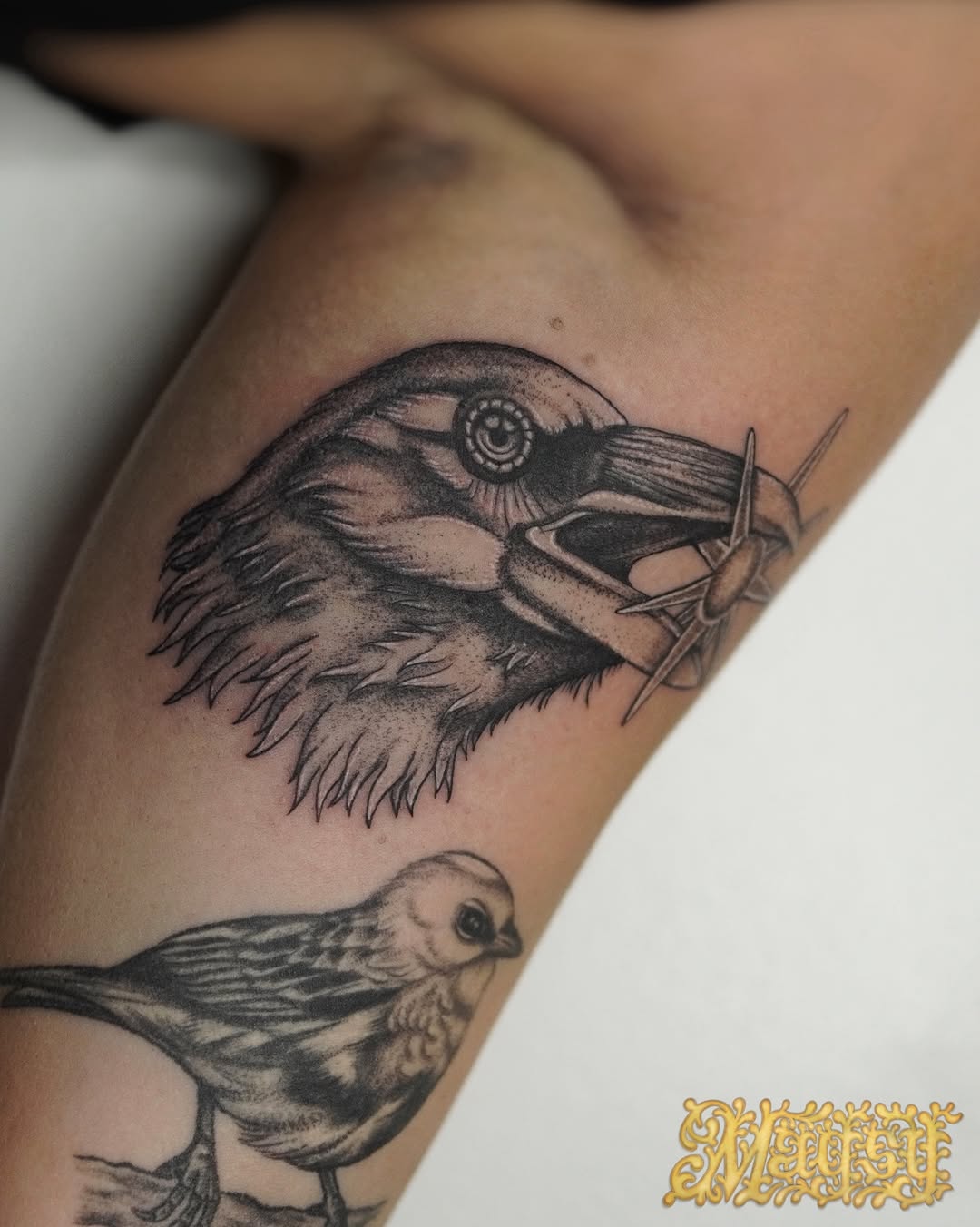 Tattoo by @artofmagsy — realism, black_and_grey