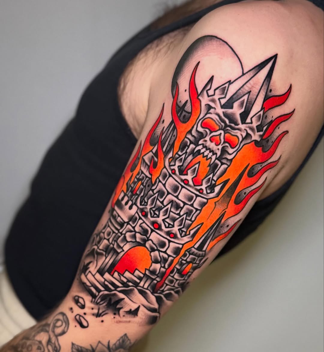 Tattoo by @trashcattattoos — american_traditional, neo_traditional