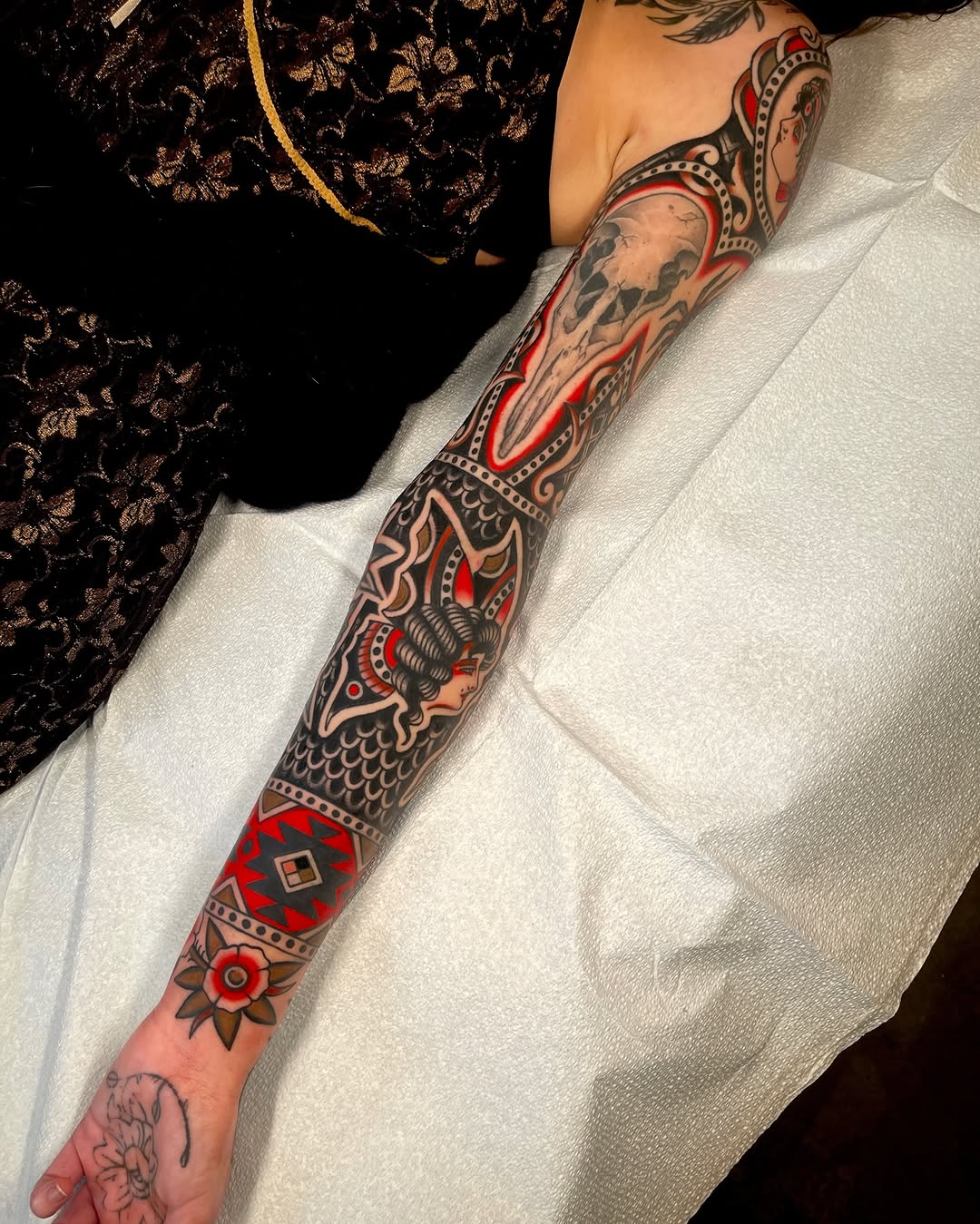 Tattoo by @chasetuckertattoo — neo_traditional, black_and_grey