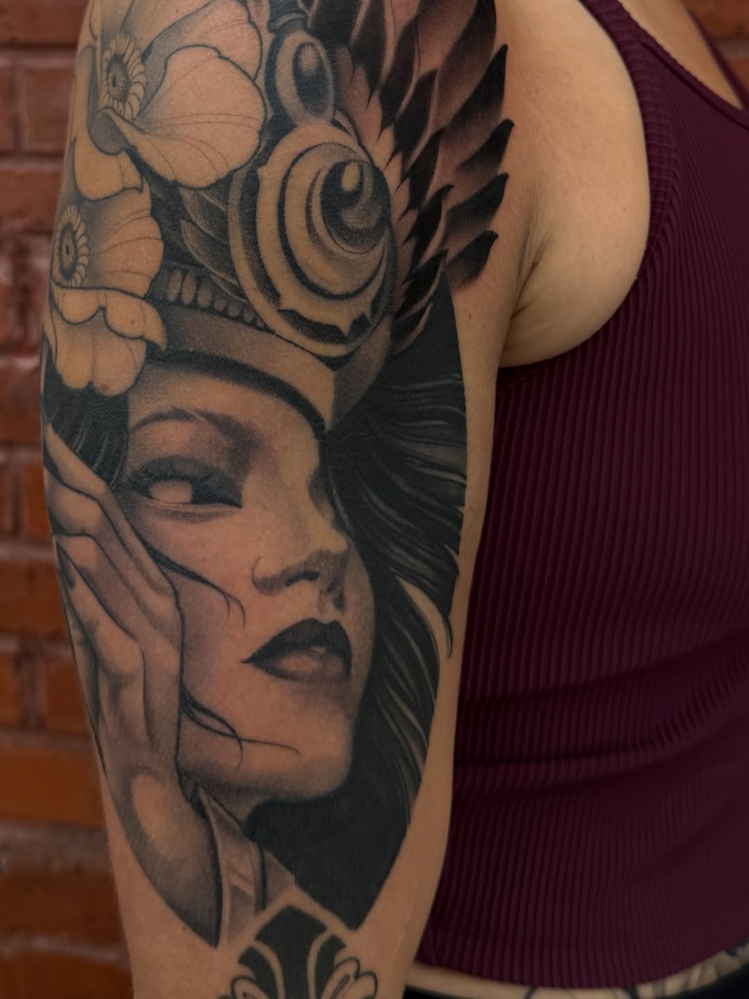 Tattoo by @cvaldestattoos — black_and_grey, realism