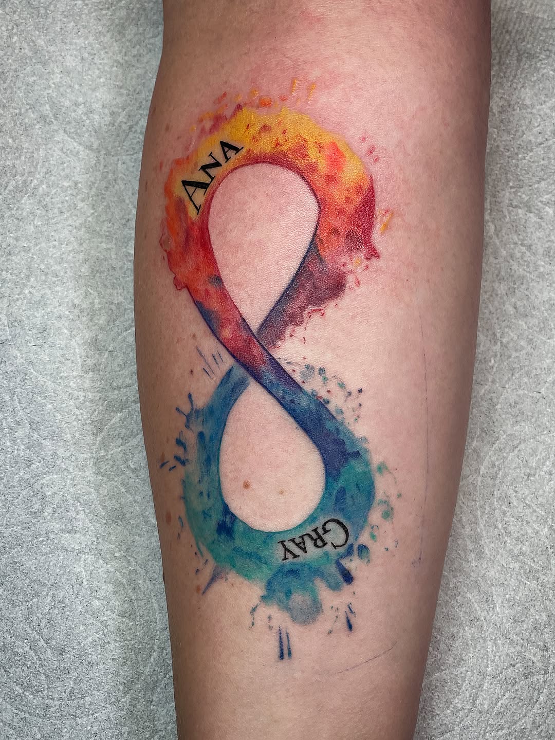 Tattoo by @josh_etch_tattoo — watercolor, lettering_script