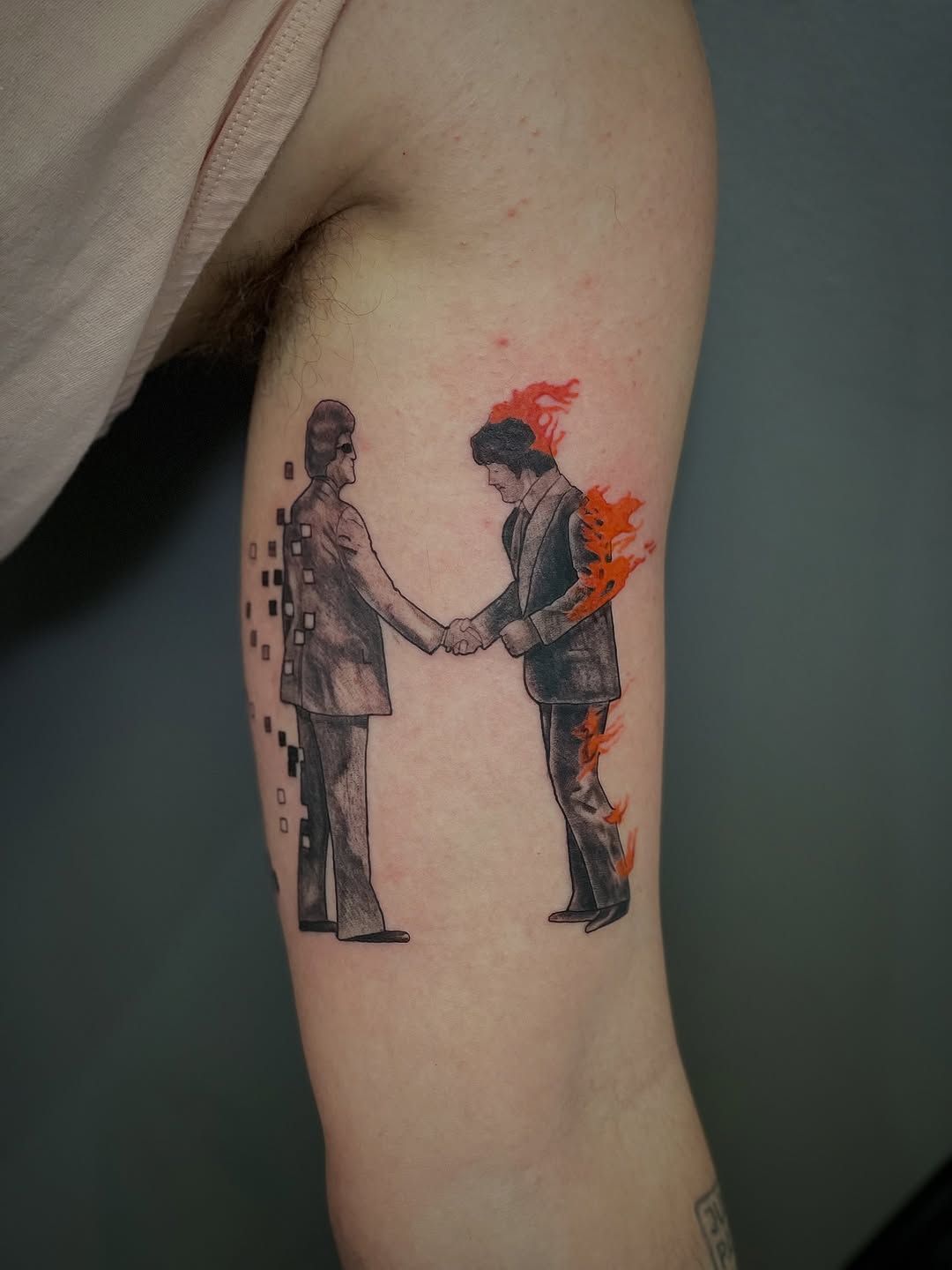 Tattoo by @josh_etch_tattoo — black_and_grey