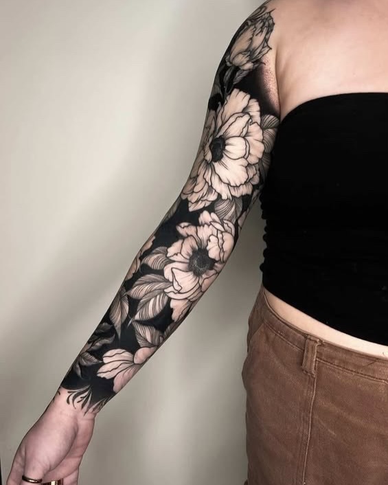 Tattoo by @crystalthornstattoo — black_and_grey, realism