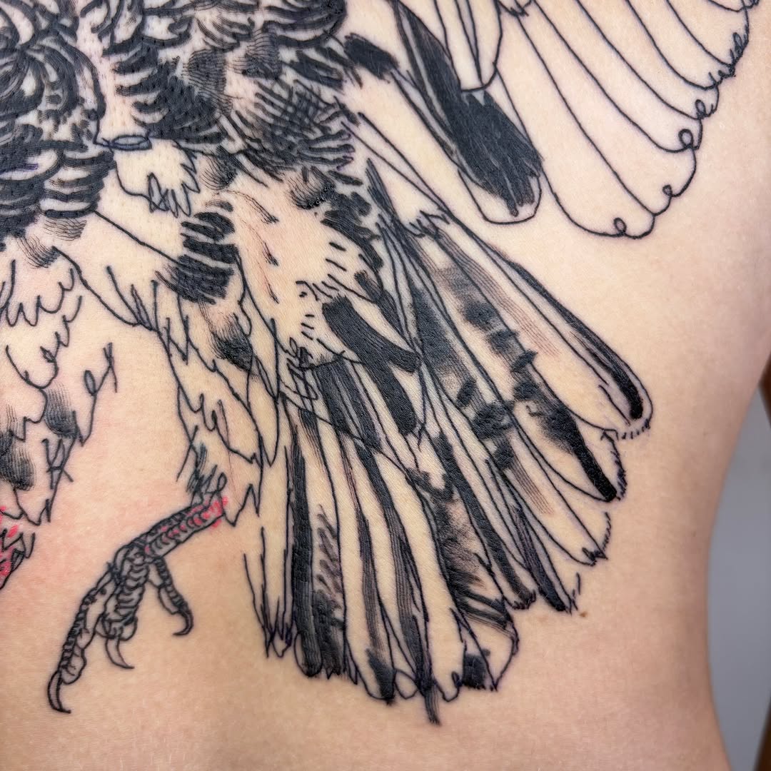 Tattoo by @lamhamilton β illustrative, black_and_grey