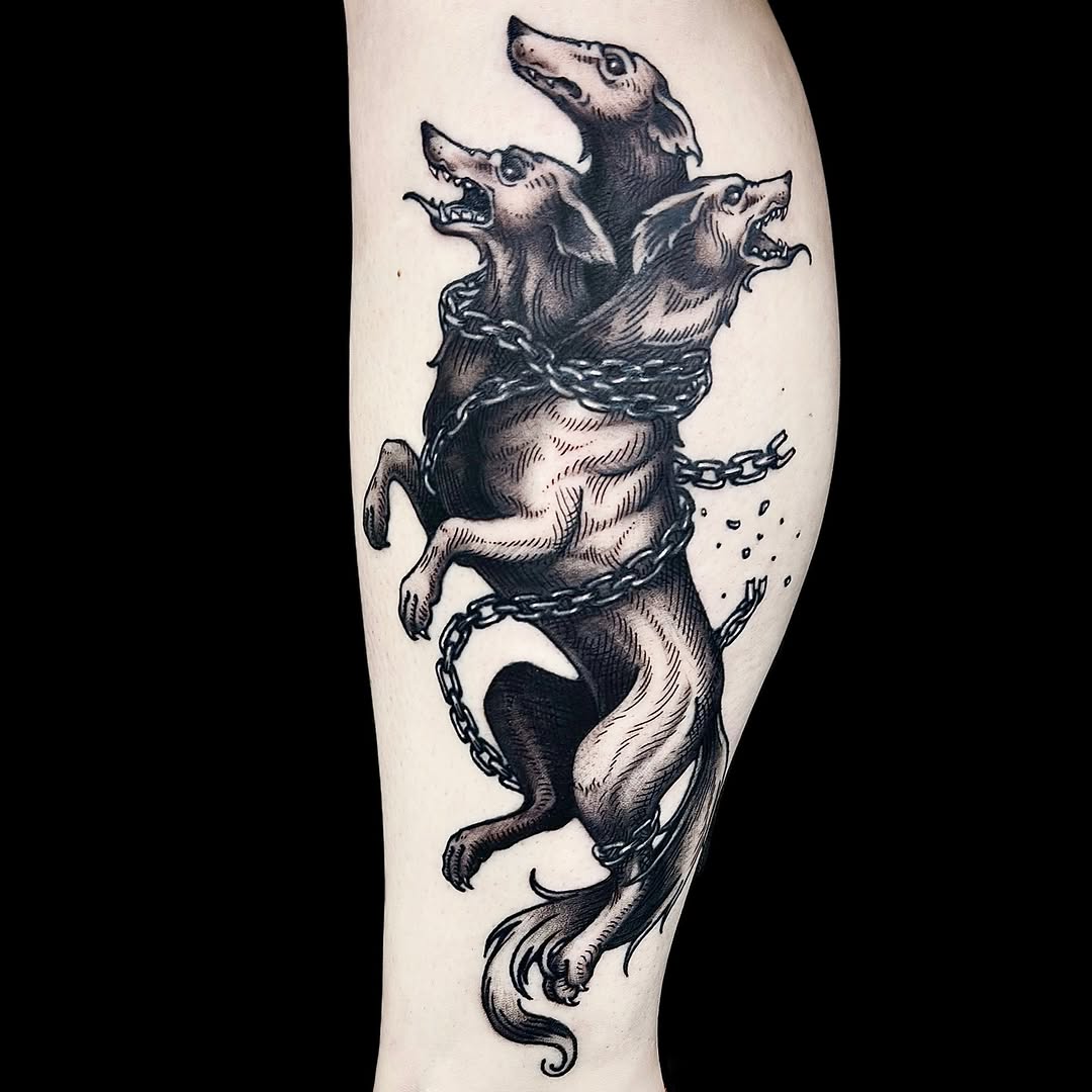 Tattoo by @shiver_beams — black_and_grey, realism