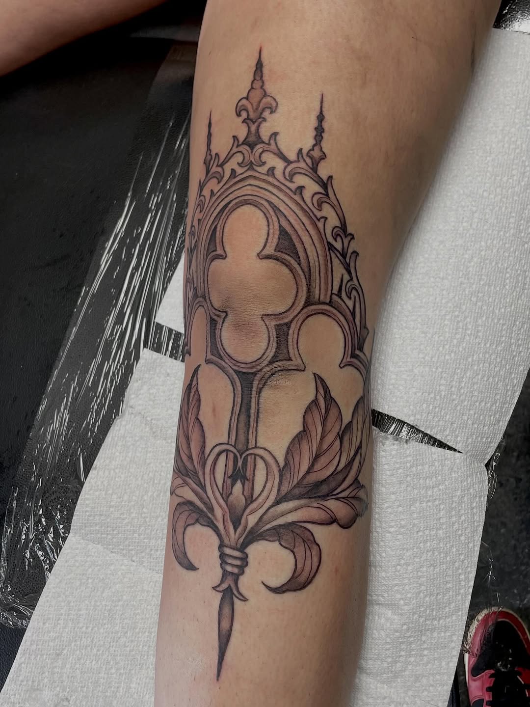Tattoo by @mharristattoos — black_and_grey, ornamental