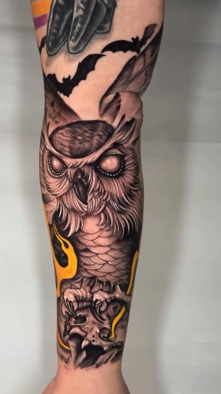 Tattoo by @tyatx — black_and_grey