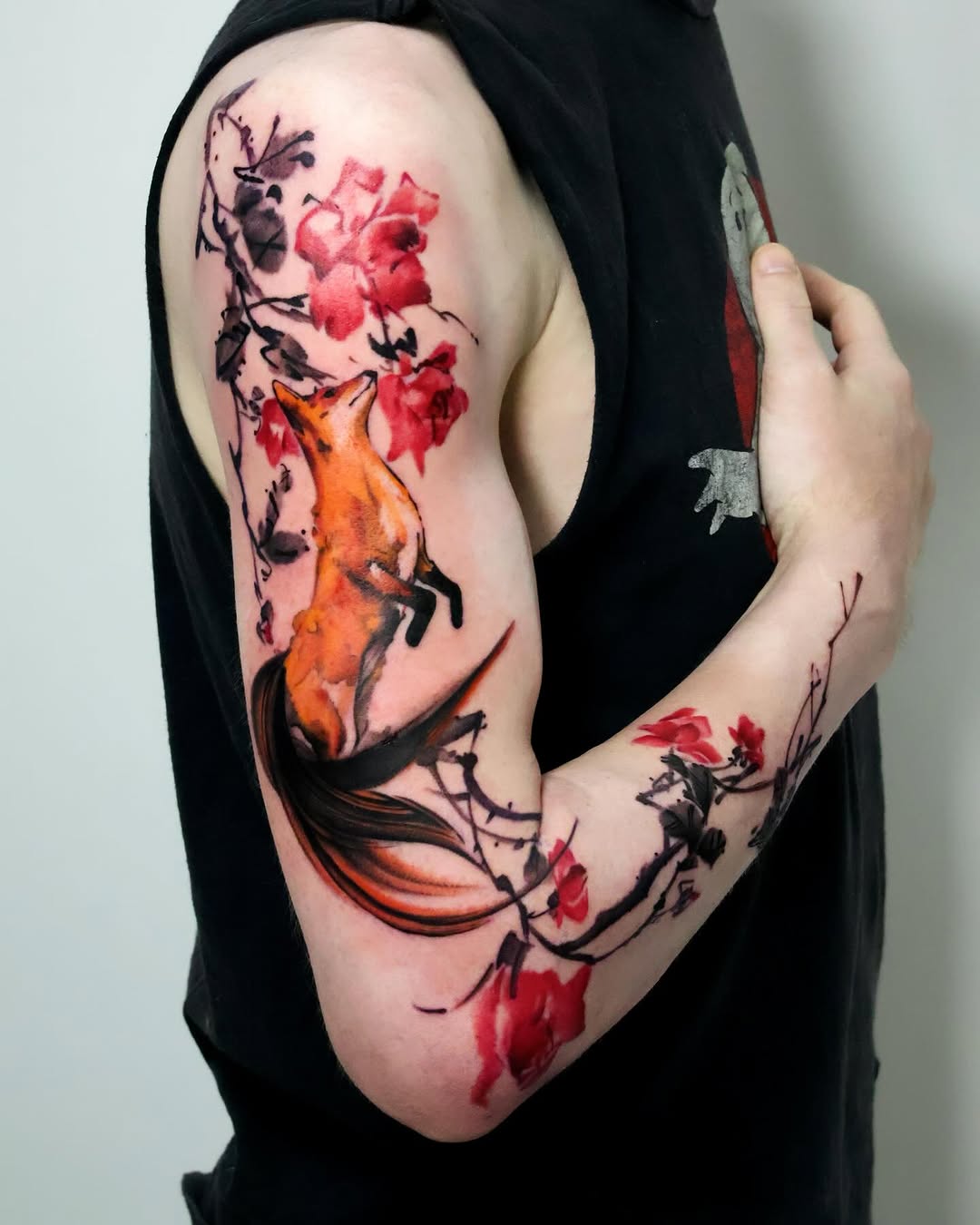 Tattoo by @kaki_tattooer โ watercolor, realism