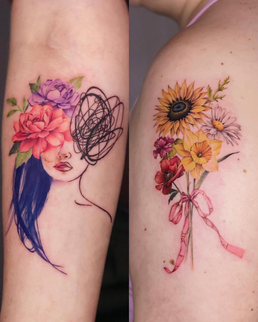 Tattoo by @kaki_tattooer โ fine_line, watercolor