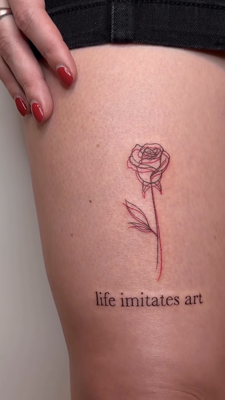 Tattoo by @vikabenito_tattoo โ fine_line, lettering_script