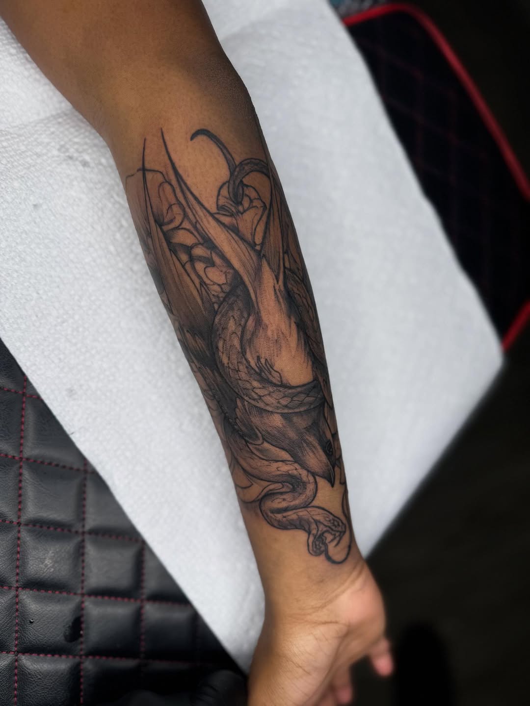 Tattoo by @inkhazmat — black_and_grey