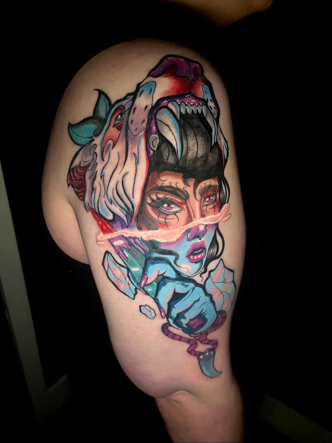 Tattoo by @devillepinson — new_school