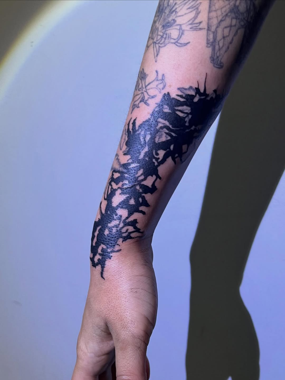 Tattoo by @godsfirmgrip — blackwork