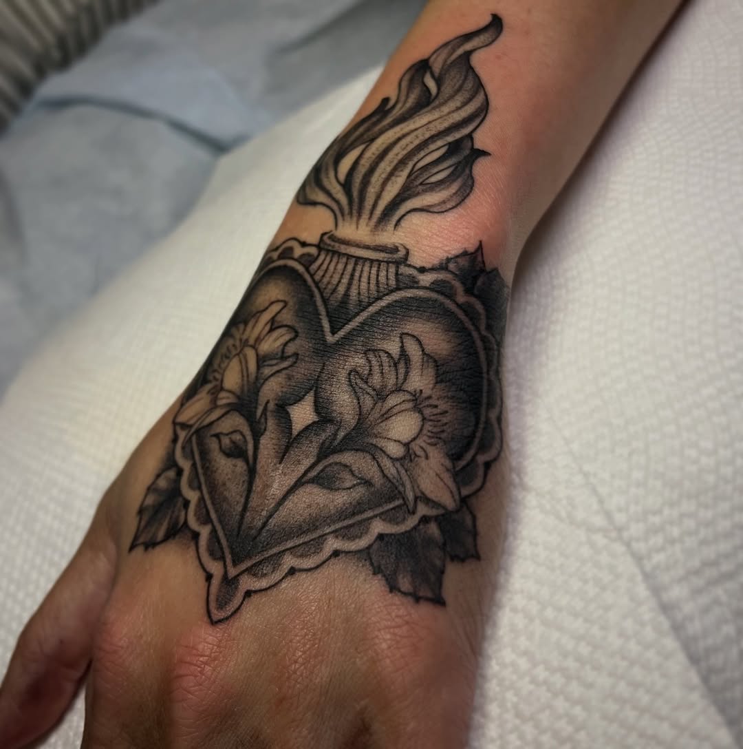 Tattoo by @autumnzilla — black_and_grey, ornamental