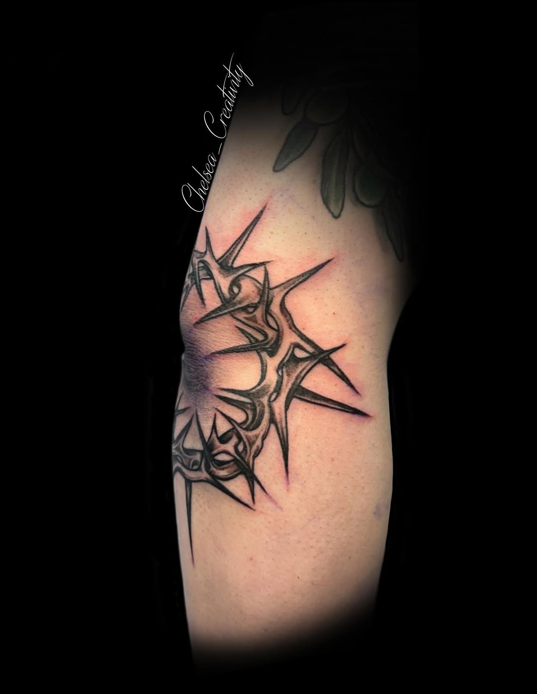 Tattoo by @chelsea_creativity — blackwork, illustrative