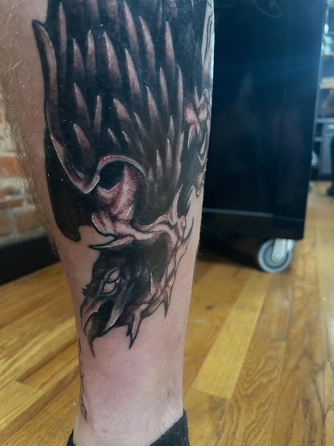 Tattoo by @auzzy.inkpirate — dark_realism, blackwork