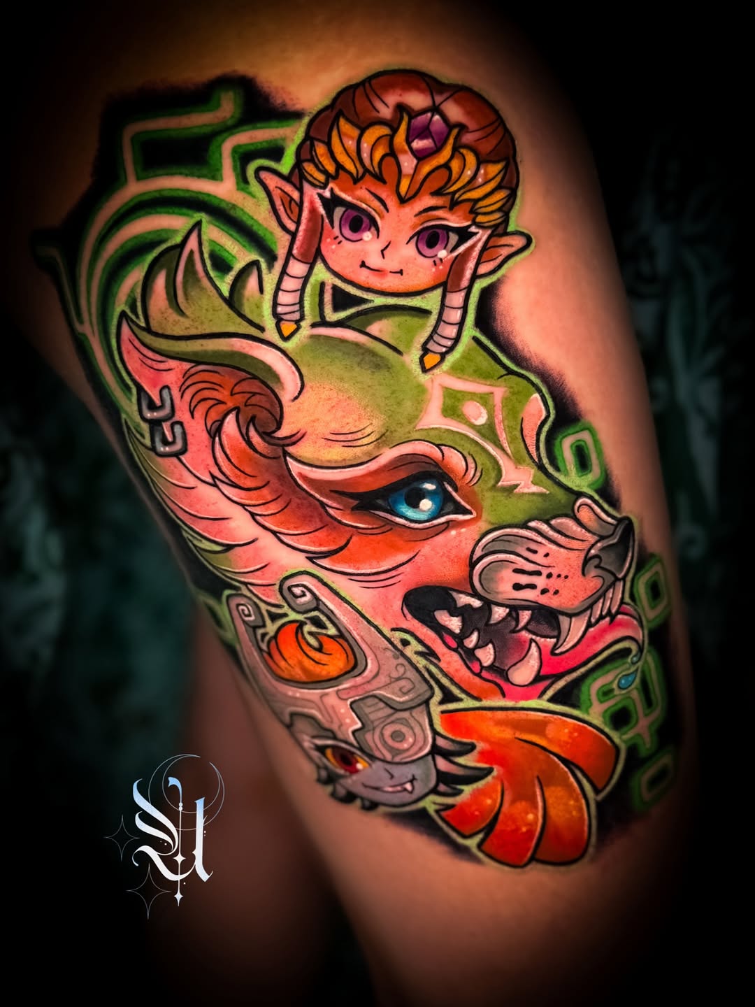 Tattoo by @silverie_inks — new_school, anime