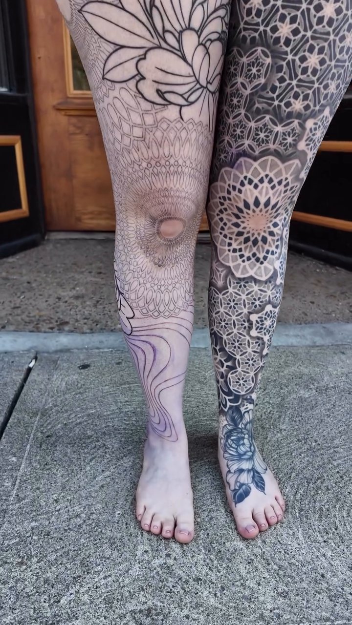 Tattoo by @chrisirvintattoos β geometric, dotwork